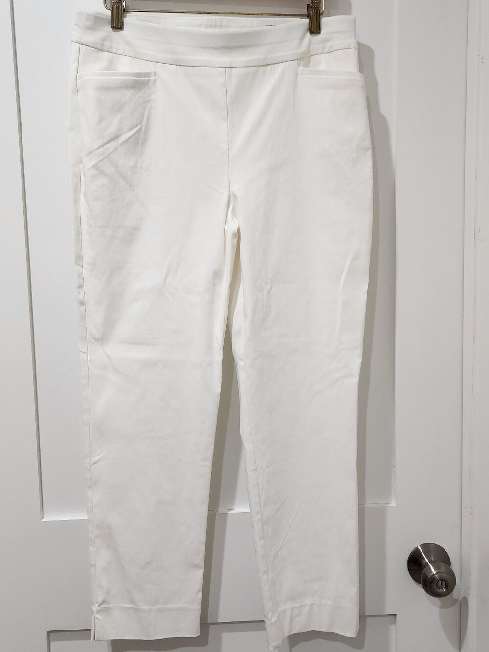 Alabaster White Straight-Leg Pants